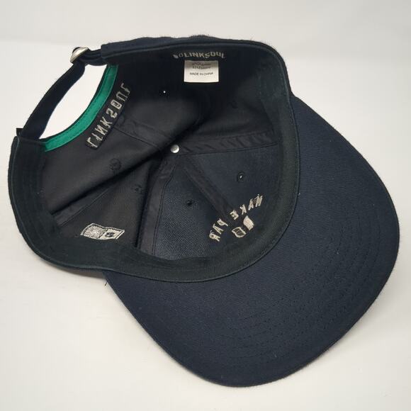 Make Par Not War Baseball Cap Black One Size Adjustable Embroidered Link Soul - Picture 7 of 9